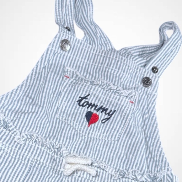 Tommy Hilfiger Light Blue Striped Overalls - Picture 2 of 4